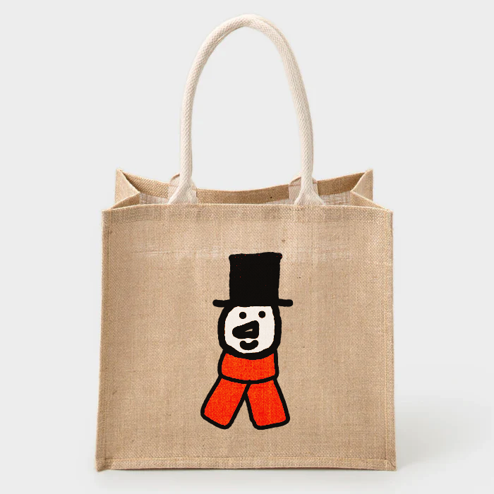 Muji Snowman Jute A4 Donna Borse Tote Beige | KP5Z7D09D