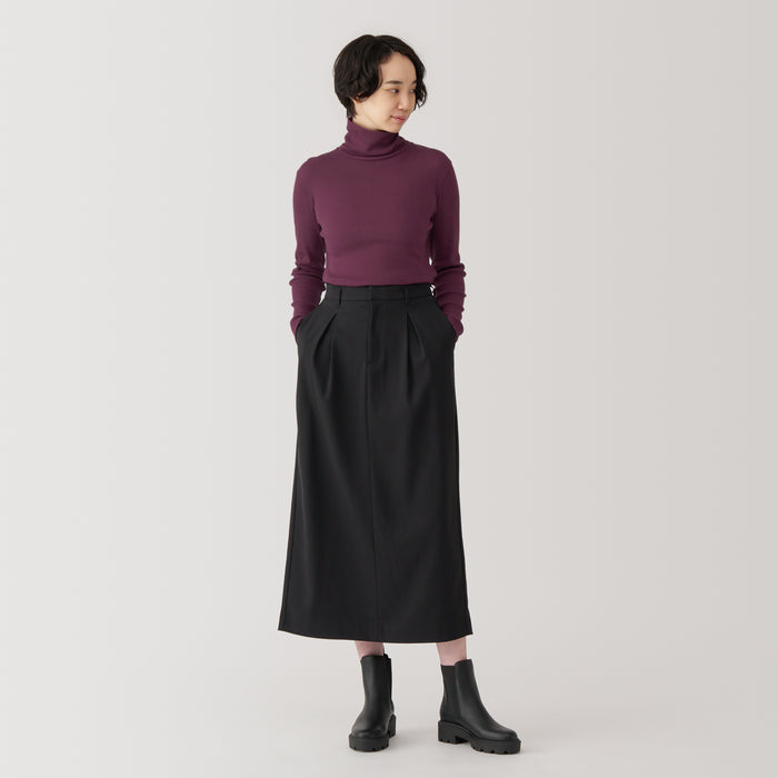 Muji Soy Fiber Blend Ribbed Turtleneck Long Sleeve Donna Magliette Viola | LM8Y2P50T