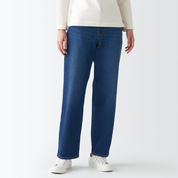 Muji Stretch Denim Relaxed Wide Donna Jeans Blu | YK3E7O84Q