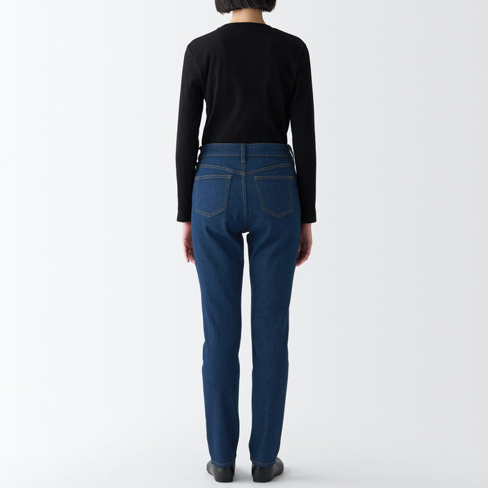 Muji Stretch Denim Slim Donna Jeans Blu | YC4R1I48F