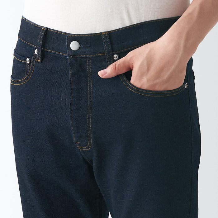 Muji Stretch Denim Slim Uomo Jeans Blu Marino | ED9A5U73E