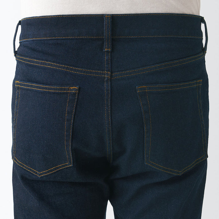 Muji Stretch Denim Slim Uomo Jeans Blu Marino | ED9A5U73E