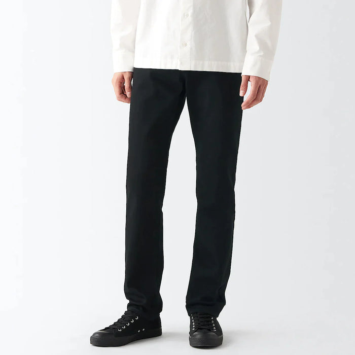 Muji Stretch Denim Slim Uomo Jeans Nere | ZL4T5R57N