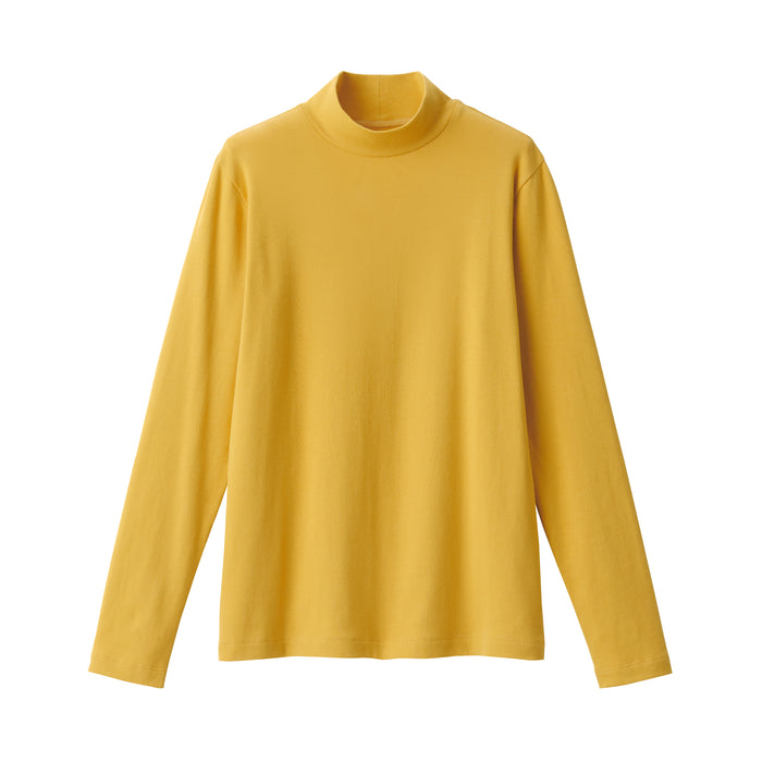 Muji Stretch Ribbed Mock Neck Long Sleeve Donna Magliette Beige | IC0E3R08W