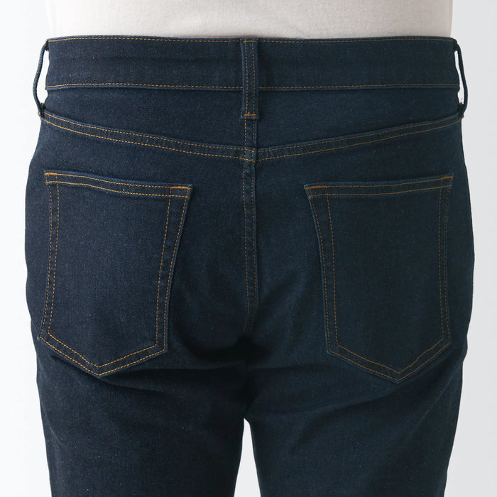 Muji Super Stretch Denim Skinny Uomo Jeans Blu Marino | TG1N7F49F