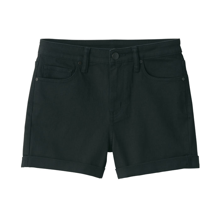 Muji Super Stretchy Denim Donna Pantaloncini Nere | YS4R0V44C