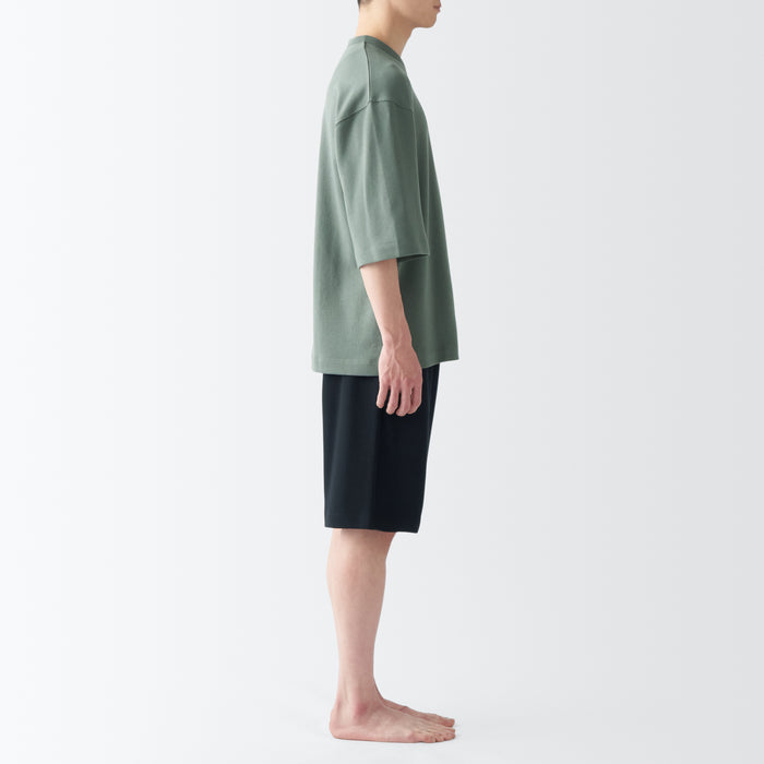Muji Sweatshirt Short Sleeve Loungewear Uomo Pigiama Verdi | IY3L0D71L