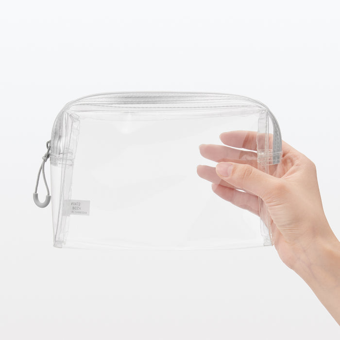 Muji TPU Clear Uomo Borse Da Toilette Bianche | CL4A8V37H
