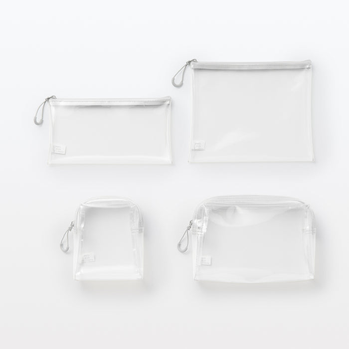 Muji TPU Clear Uomo Borse Da Toilette Bianche | CL4A8V37H