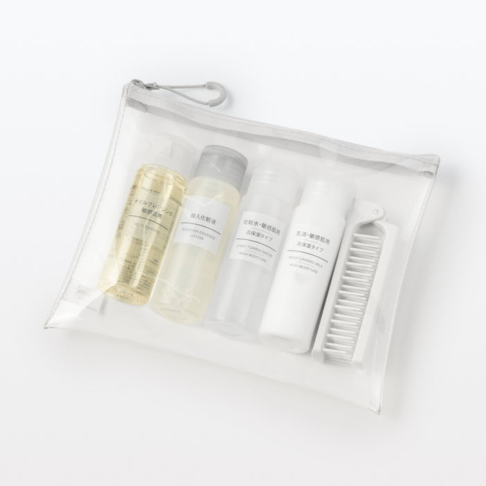 Muji TPU Clear Uomo Borse Da Toilette Bianche | OF9L1S24O