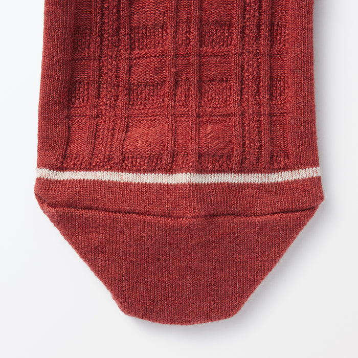 Muji Warm Pile Cotton Patterned Stitch Donna Calzini Cioccolato | QI4S0M20W