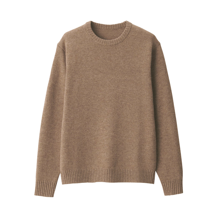 Muji Washable Mid-Gauge Crew Neck Uomo Maglioni Marroni | MC6D6K45S
