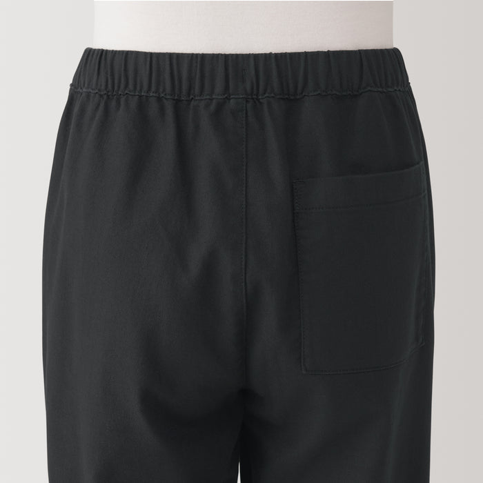 Muji Washed Denim Easy Tapered Donna Pantaloni Nere | PL6Z5G34S