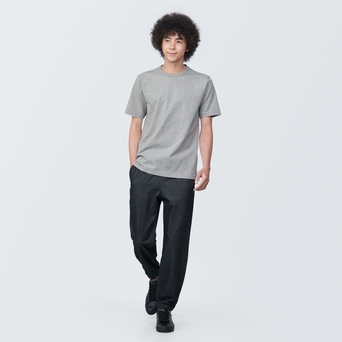 Muji Washed Heavy Weight Crew Neck Short Sleeve Uomo Magliette Grigie | GH8C0M86A