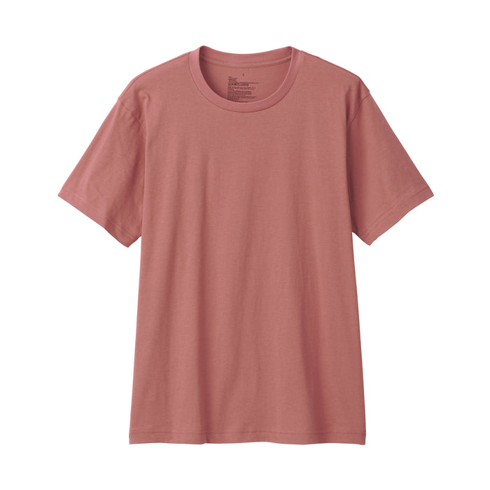 Muji Washed Jersey Crew Neck Short Sleeve Uomo Magliette Rosa | HL7F9J66W