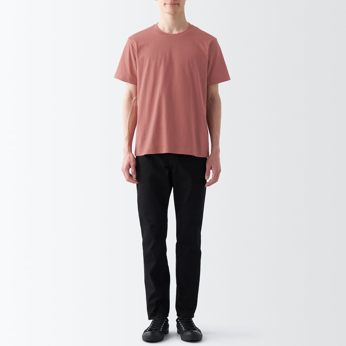 Muji Washed Jersey Crew Neck Short Sleeve Uomo Magliette Rosa | HL7F9J66W
