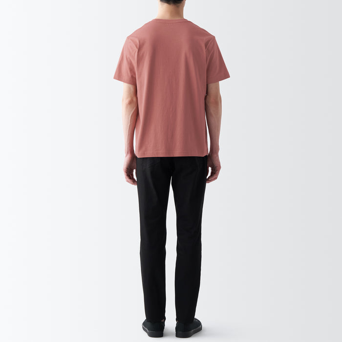 Muji Washed Jersey Crew Neck Short Sleeve Uomo Magliette Rosa | HL7F9J66W