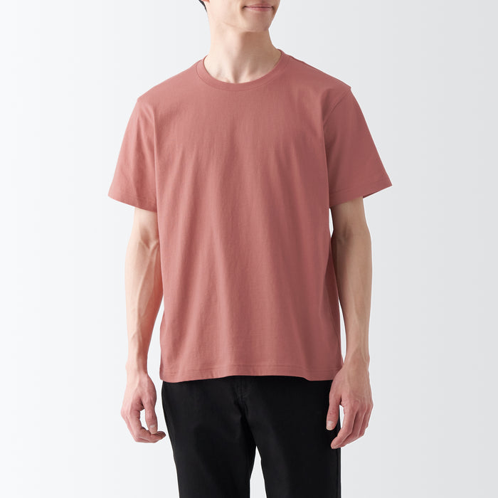 Muji Washed Jersey Crew Neck Short Sleeve Uomo Magliette Rosa | HL7F9J66W