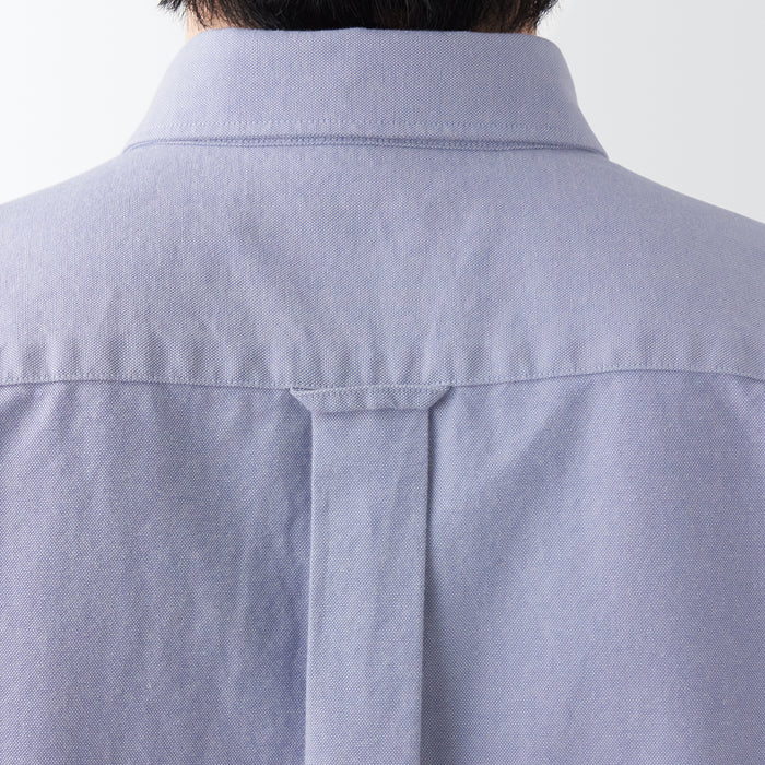 Muji Washed Oxford Button Down Short Sleeve Uomo Camicie Viola | SU6O1M02O