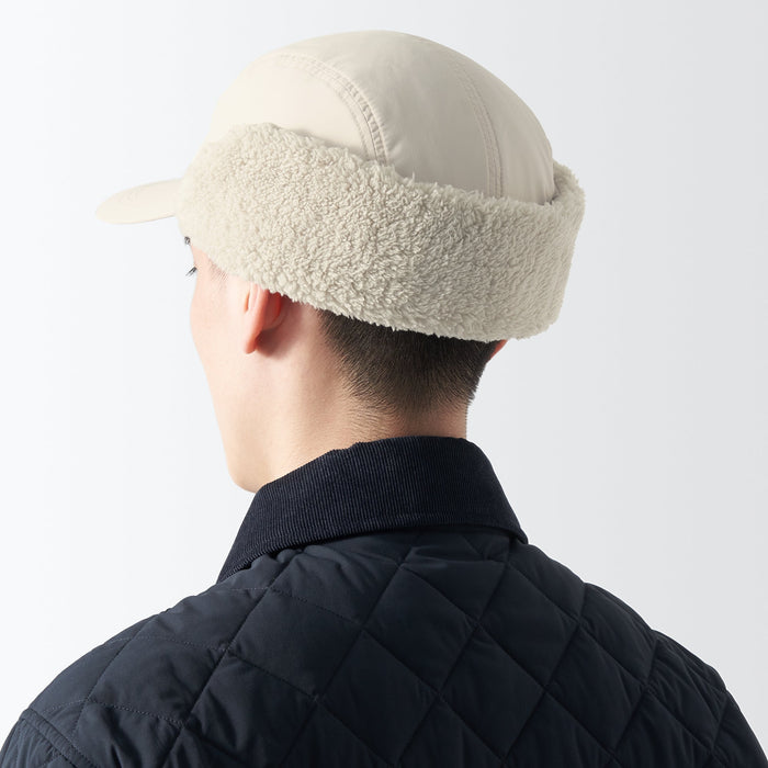 Muji Water Repellent Boa Fleece Uomo Berretti Beige | IY1Y3D16P