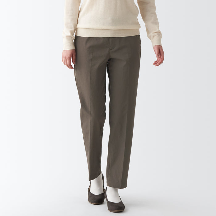 Muji Water Repellent Stretch Tuck Tapered Donna Pantaloni Grigie | OU1S9B99R