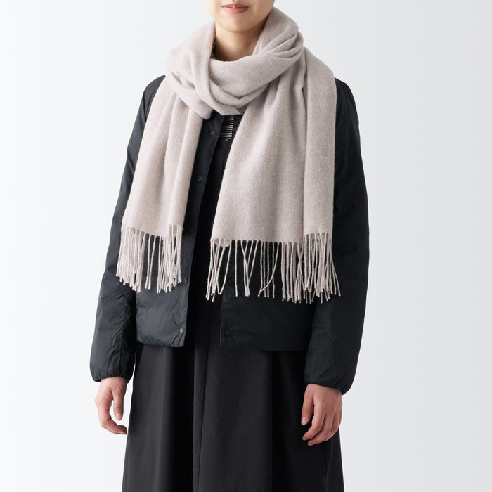 Muji Wool 2-way Large Uomo Sciarpa Bianche | OW9V0G24U