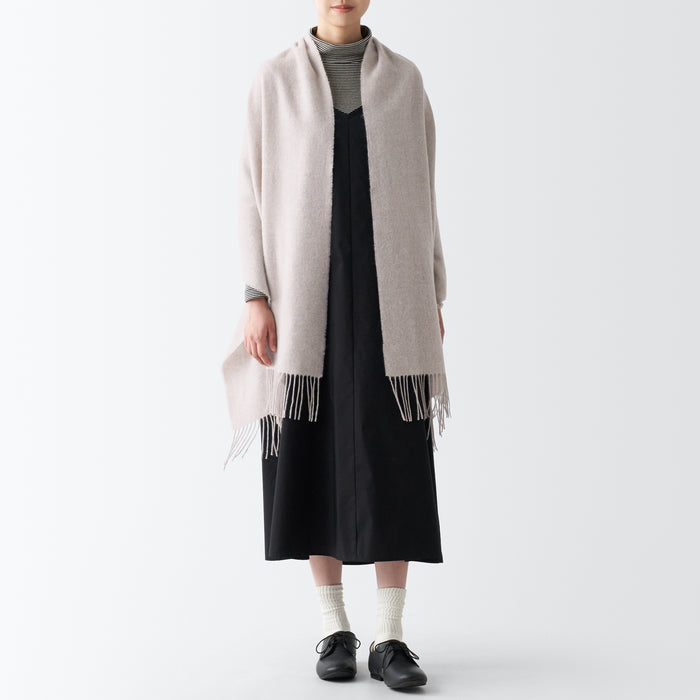 Muji Wool 2-way Large Uomo Sciarpa Bianche | OW9V0G24U
