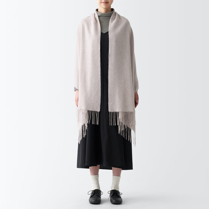 Muji Wool 2-way Large Uomo Sciarpa Bianche | OW9V0G24U