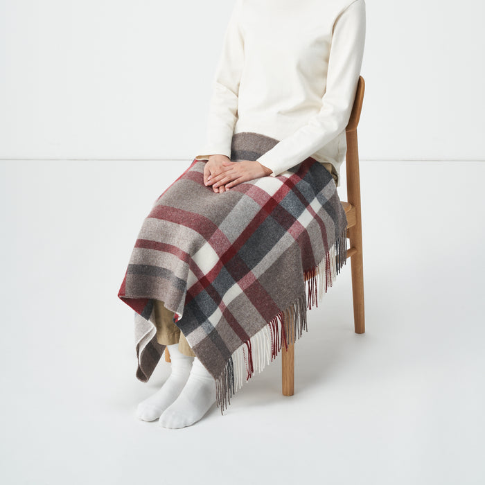 Muji Wool 2-way Large - Patterned Donna Sciarpa Grigie | UL5F0Q22U