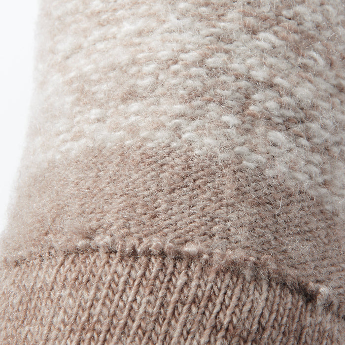 Muji Wool Blend Patterned Touchscreen Uomo Guanti Beige | DR9X6L85B