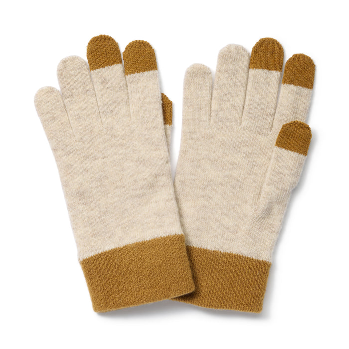 Muji Wool Blend Touchscreen Bicolor Uomo Guanti Grigie | CH3U6D62A