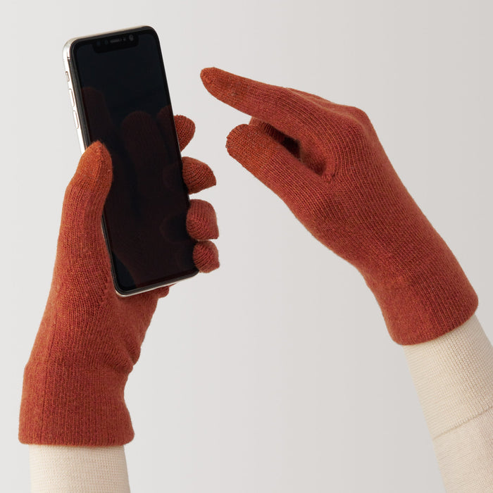 Muji Wool Blend Touchscreen Donna Guanti Rosse | BS9E1E40T