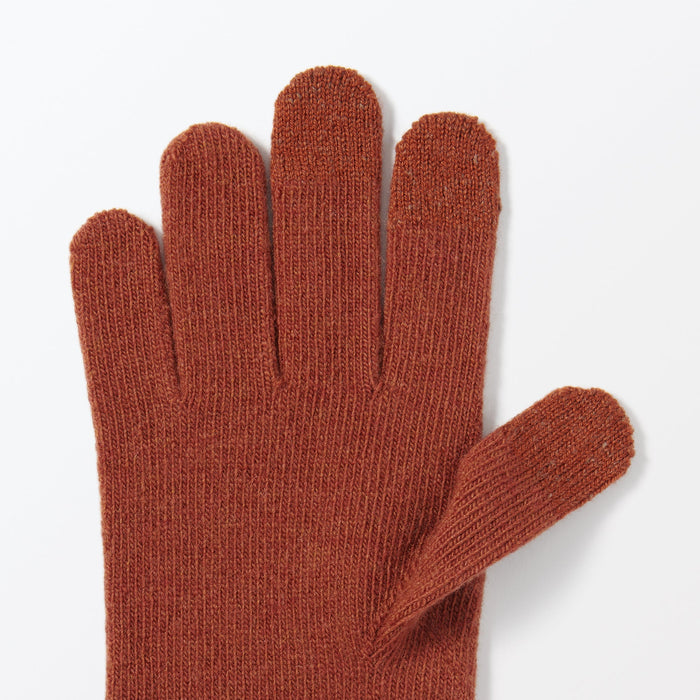 Muji Wool Blend Touchscreen Donna Guanti Rosse | BS9E1E40T