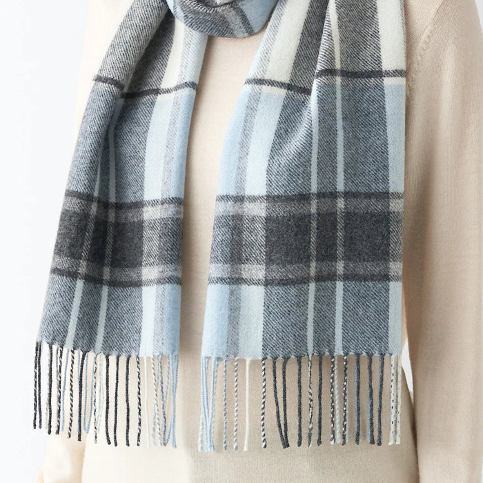 Muji Wool Patterned 30x180cm Uomo Sciarpa Grigie | WA7M9P15U