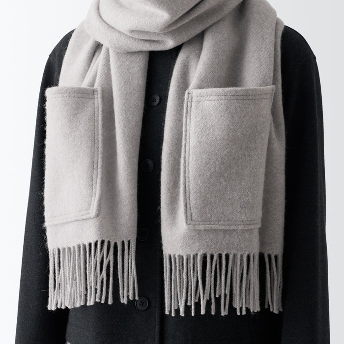 Muji Wool Uomo Sciarpa Grigie | MC5D6G25D